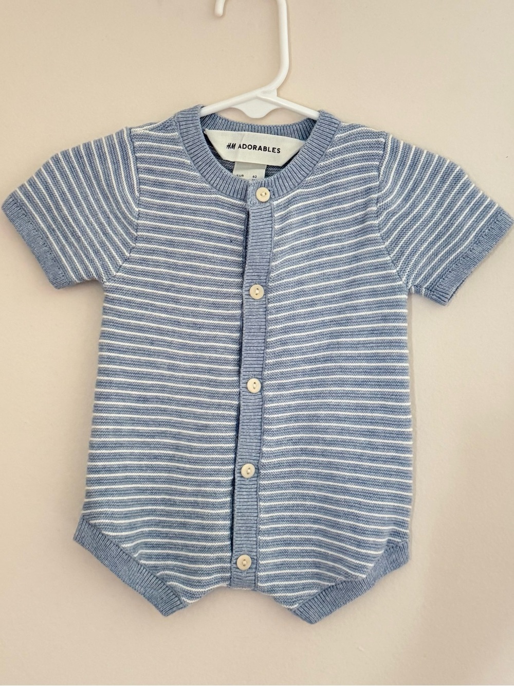H&M Adorables - Purl-Knit Cotton Romper Suit 3mo 100% Organic cotton